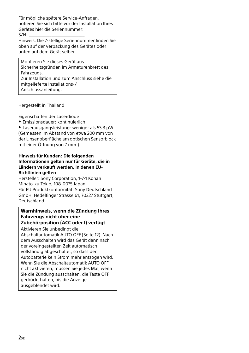 Sony CDX-G1000U User Manual | Page 18 / 84