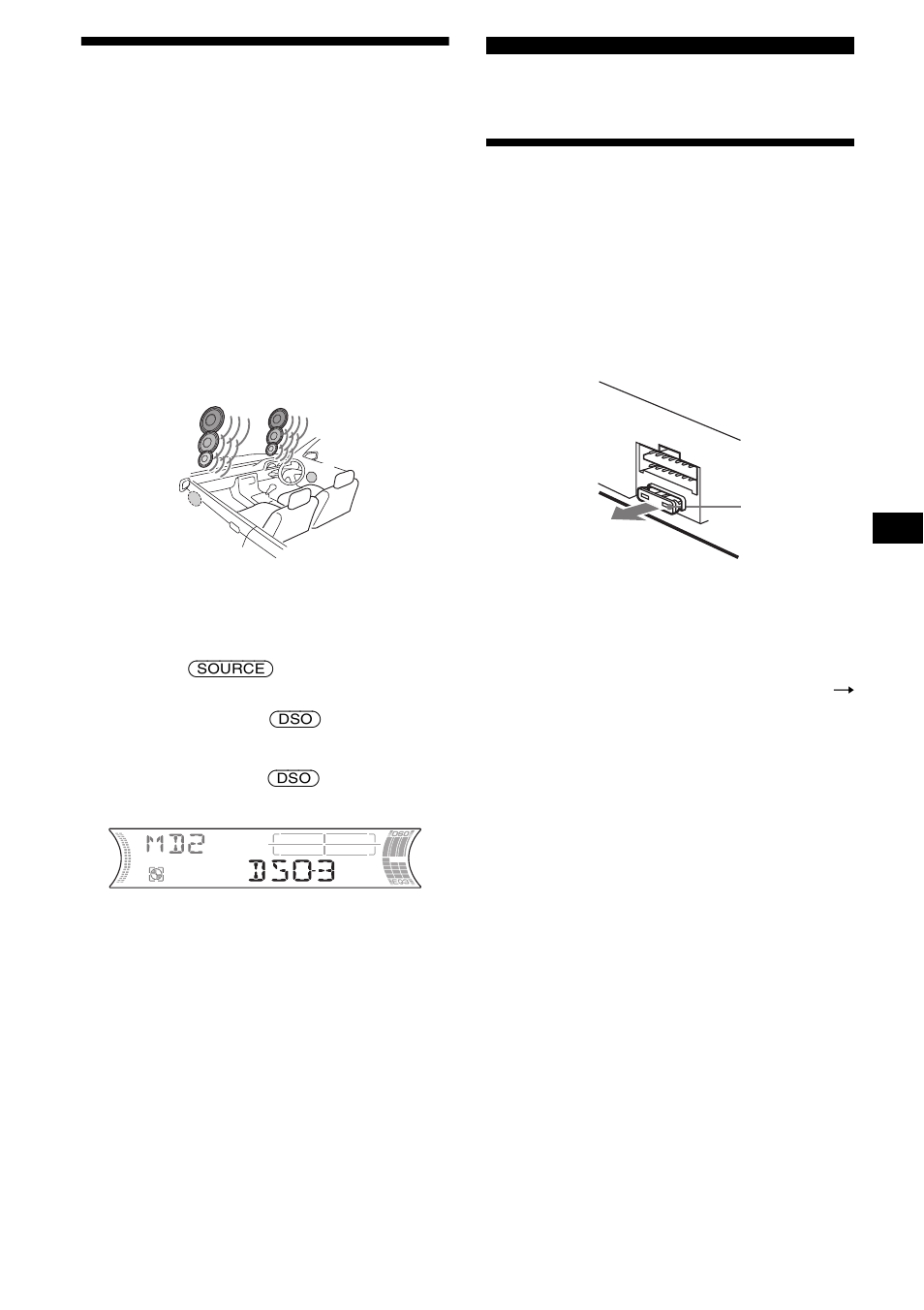 Informazioni aggiuntive, Manutenzione, Impostazione della funzione dso (dynamic | Soundstage organizer) | Sony MDX-F5800 User Manual | Page 117 / 156