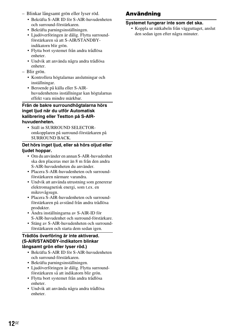 Användning | Sony WAHT-SBP2 User Manual | Page 116 / 140