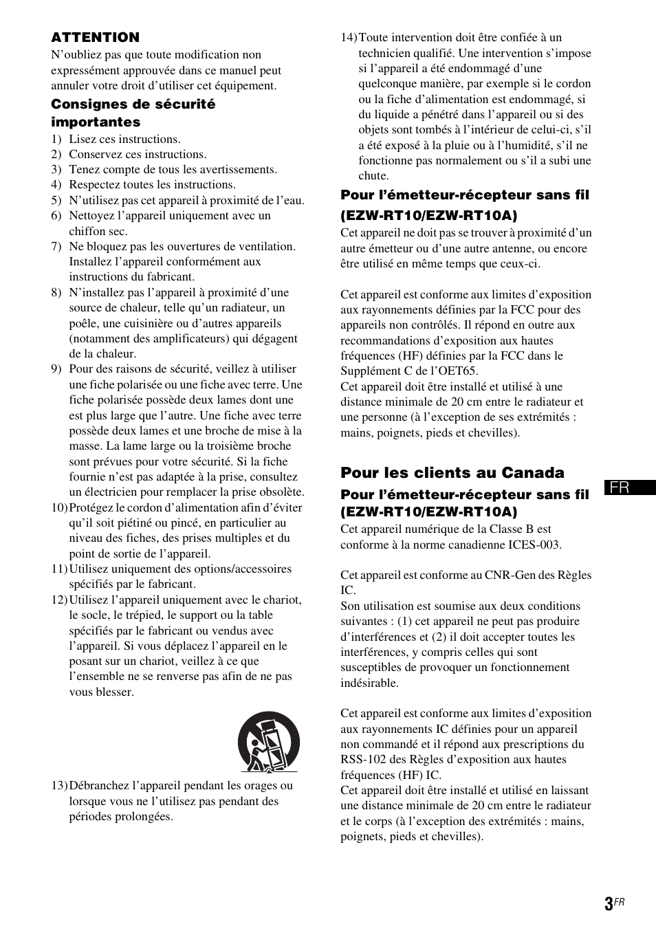 Fr fr | Sony WAHT-SBP2 User Manual | Page 17 / 140