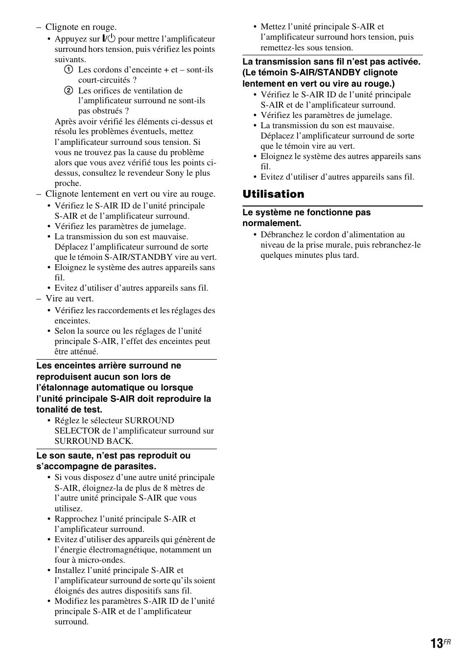Utilisation | Sony WAHT-SBP2 User Manual | Page 27 / 140
