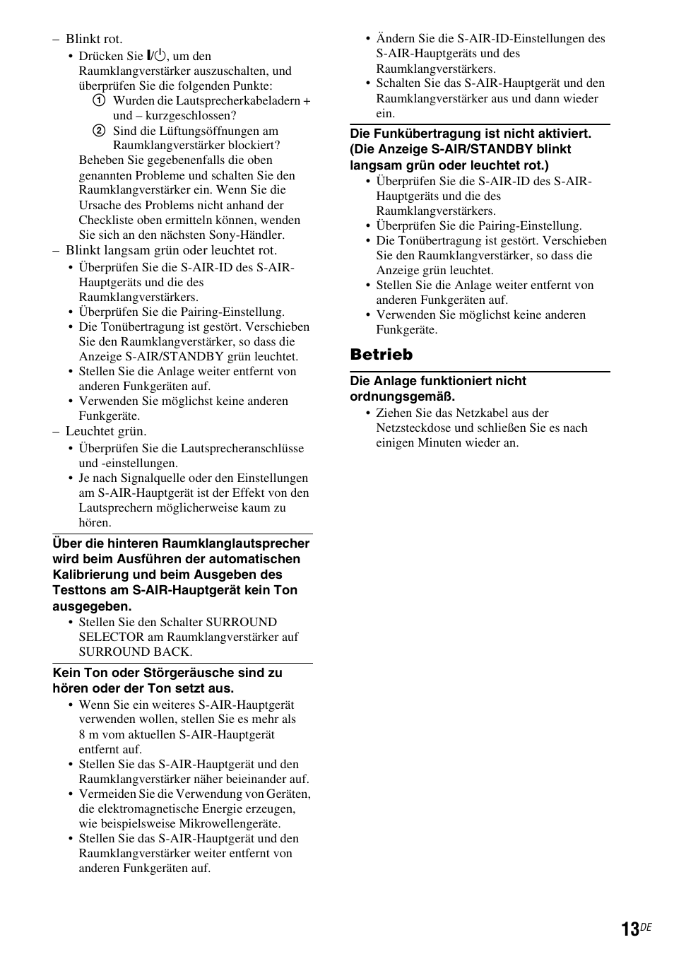 Betrieb | Sony WAHT-SBP2 User Manual | Page 71 / 140