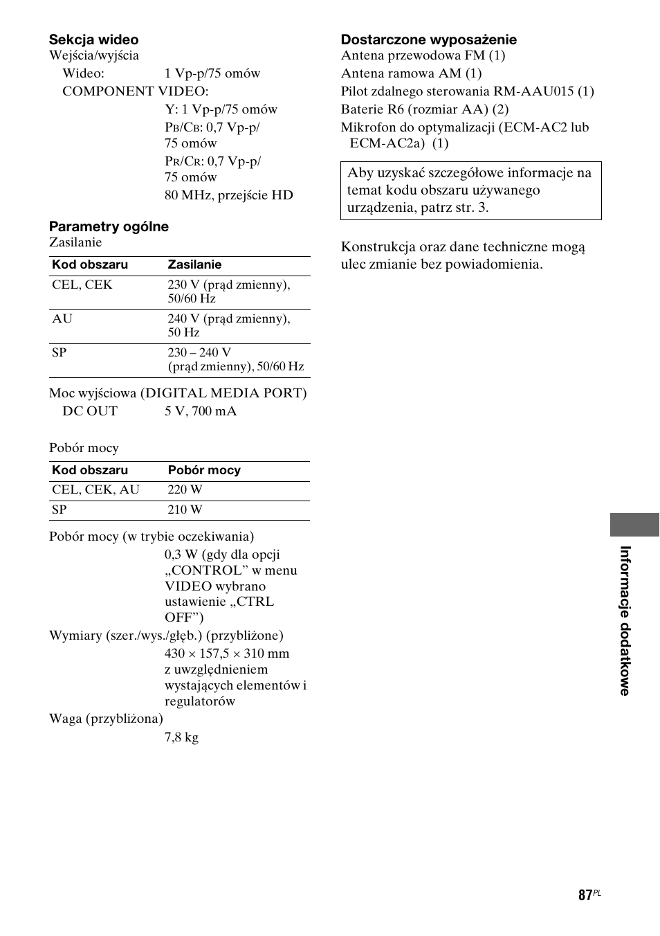 Sony STR-DG710 User Manual | Page 167 / 168