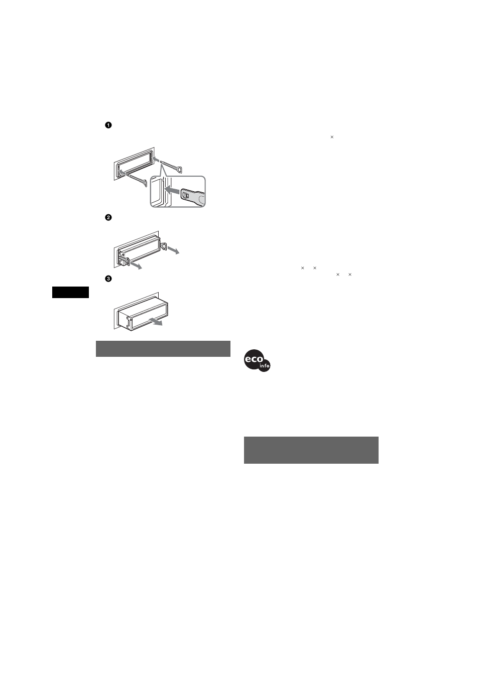 Caratteristiche tecniche, Guida alla soluzione dei problemi | Sony CDX-S2050V User Manual | Page 60 / 80