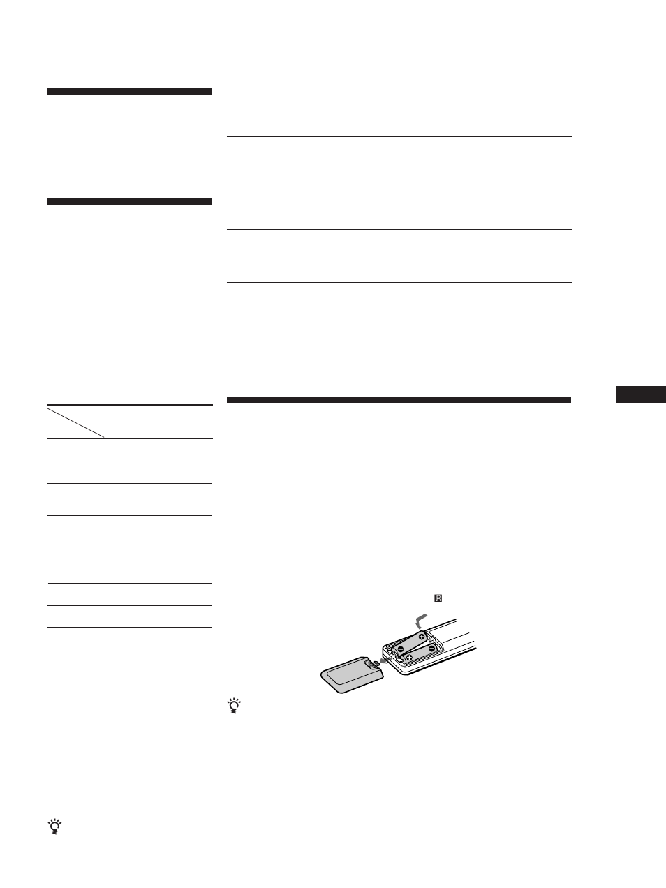 Welkom, Omtrent deze handleiding, Inhoudsopgave | Uitpakken en voorbereiden van de afstandsbediening, Nhoudsopgave, Inleggen van batterijen in de afstandsbediening, Voorbereidingen, Luisteren naar muziek, Opnemen, Aanvullende informatie | Sony TA-FE210 User Manual | Page 15 / 48
