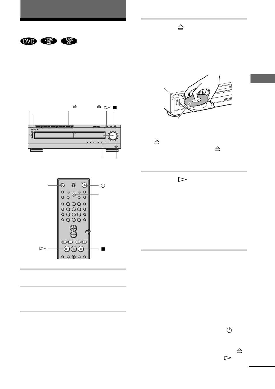 Spela skivor | Sony DAV-C700 User Manual | Page 279 / 496