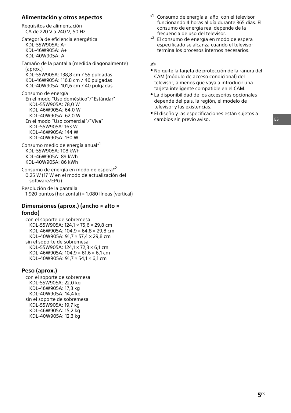 Sony KDL-46W905A User Manual | Page 13 / 92