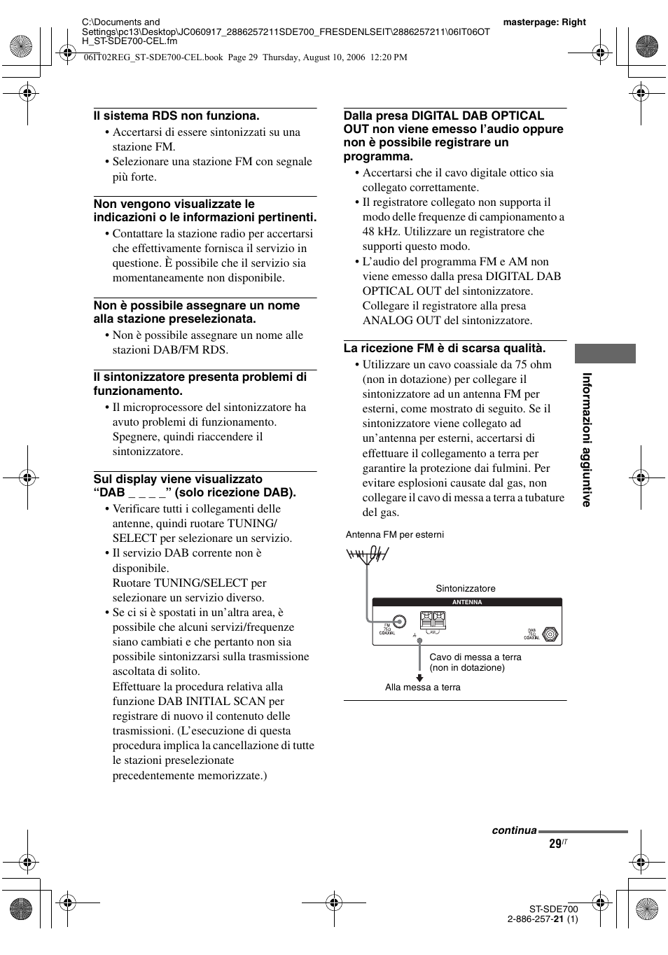 Sony ST-SDE700 User Manual | Page 187 / 192