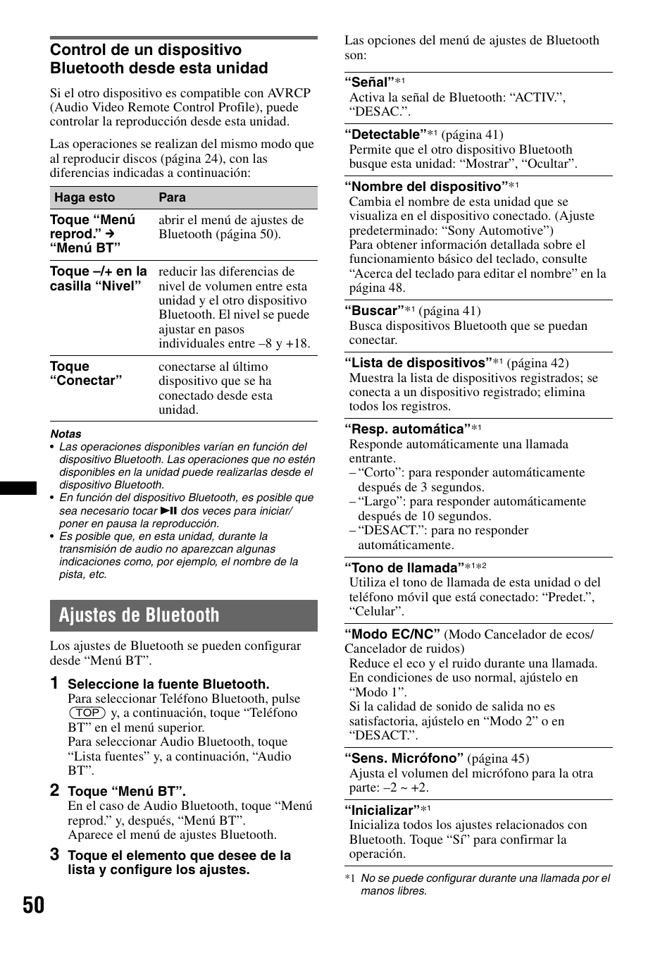 Ajustes de bluetooth | Sony XNV-660BT User Manual | Page 126 / 248