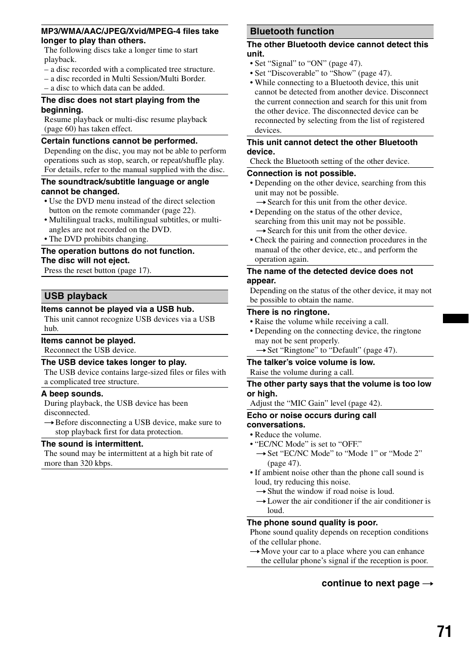 Sony XNV-660BT User Manual | Page 71 / 248