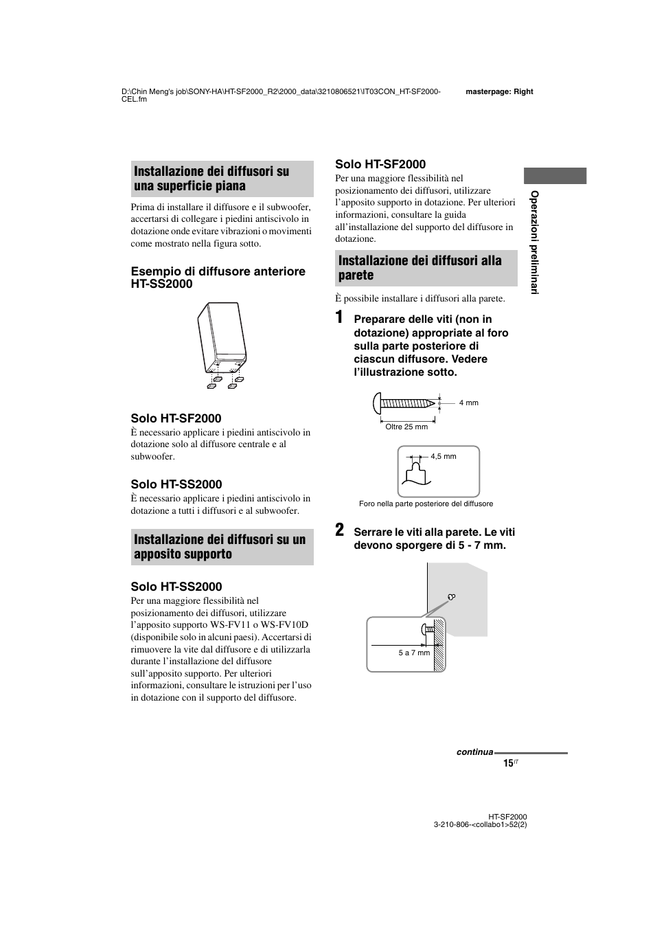 Sony HT-SS2000 User Manual | Page 15 / 148