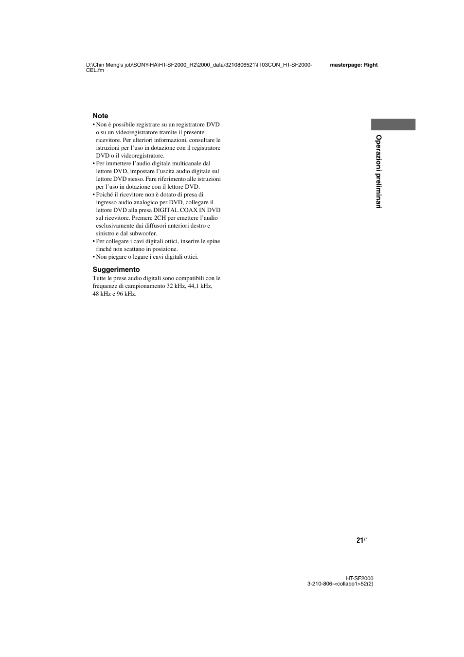 Sony HT-SS2000 User Manual | Page 21 / 148