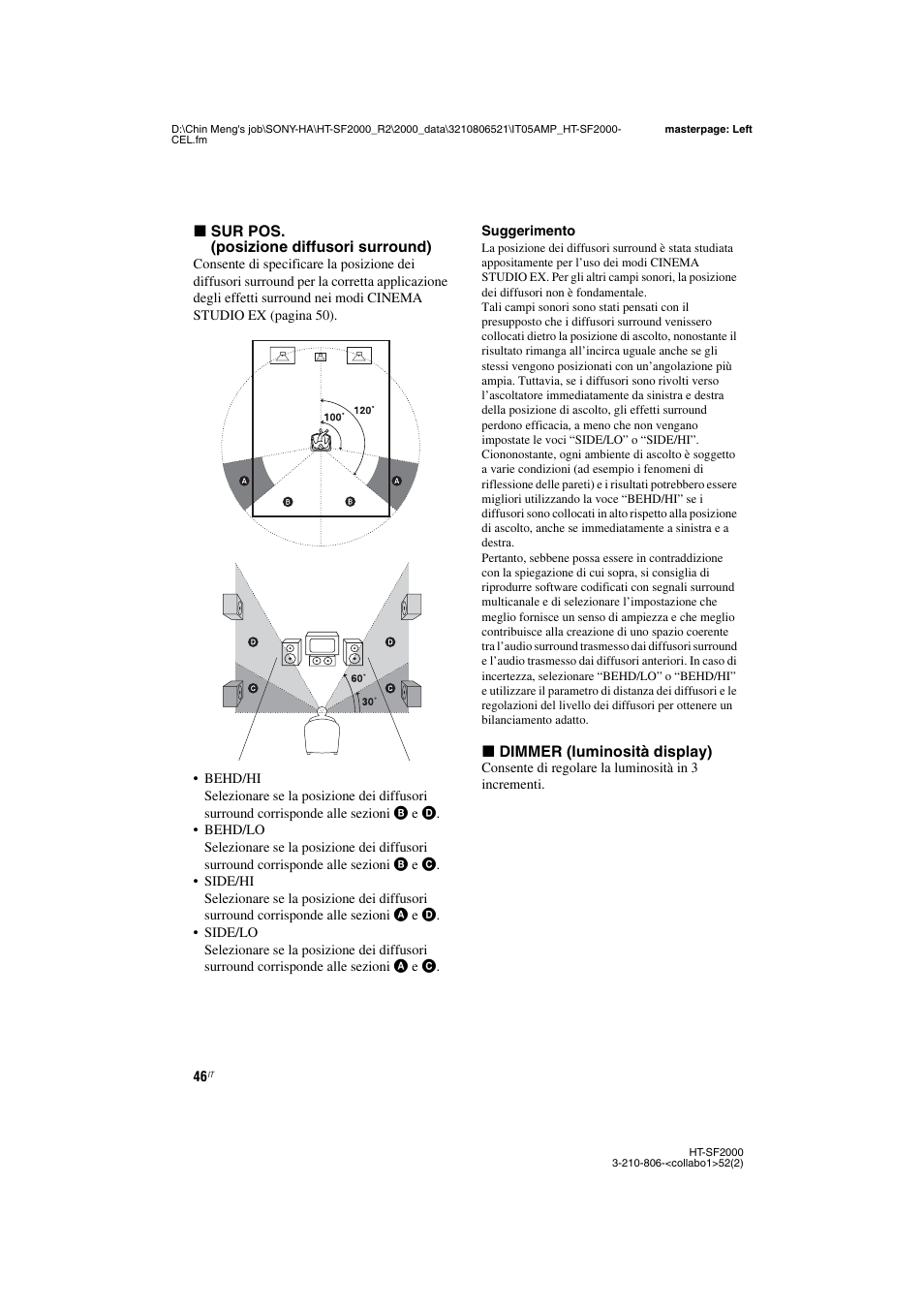 Sony HT-SS2000 User Manual | Page 46 / 148