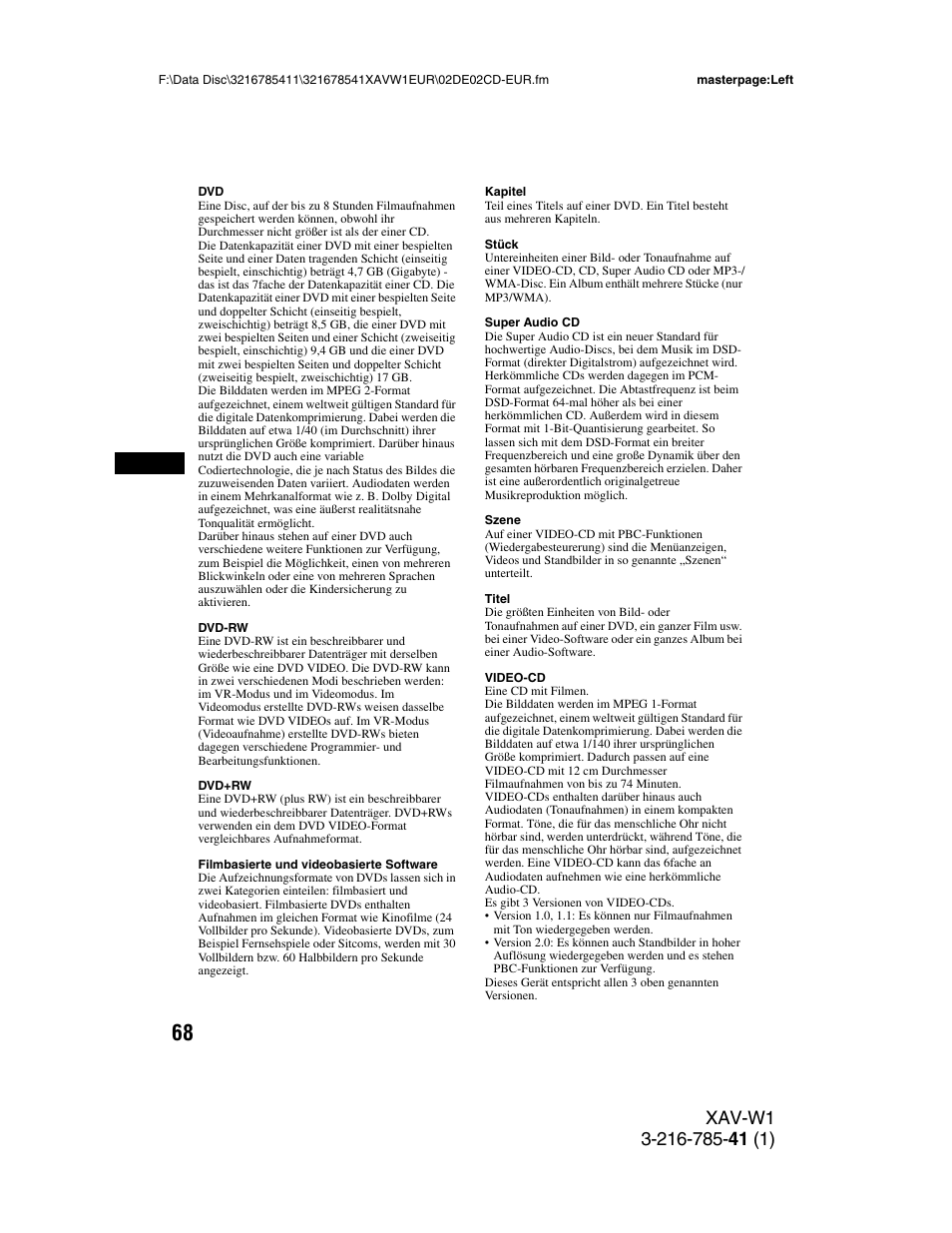 Sony XAV-W1 User Manual | Page 132 / 344