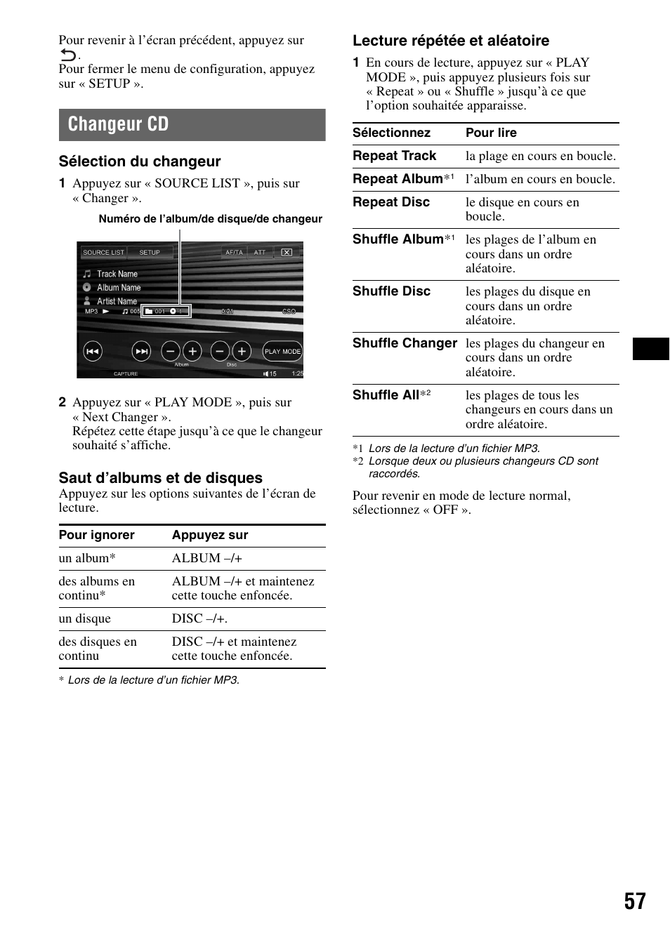 Changeur cd | Sony XAV-W1 User Manual | Page 191 / 344