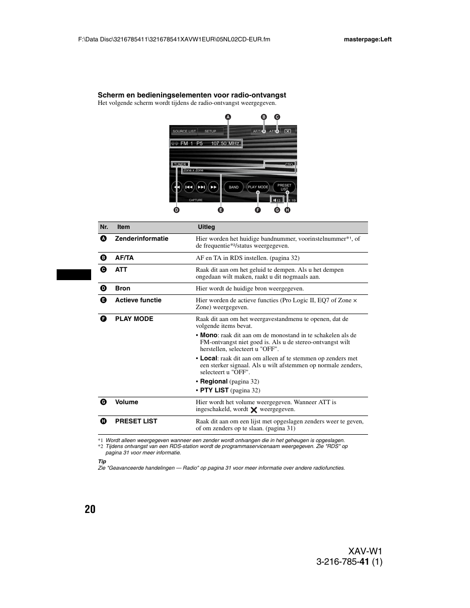 Sony XAV-W1 User Manual | Page 294 / 344