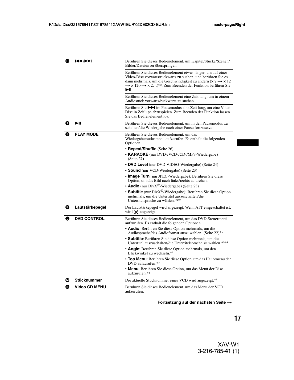 Seite 17) | Sony XAV-W1 User Manual | Page 81 / 344