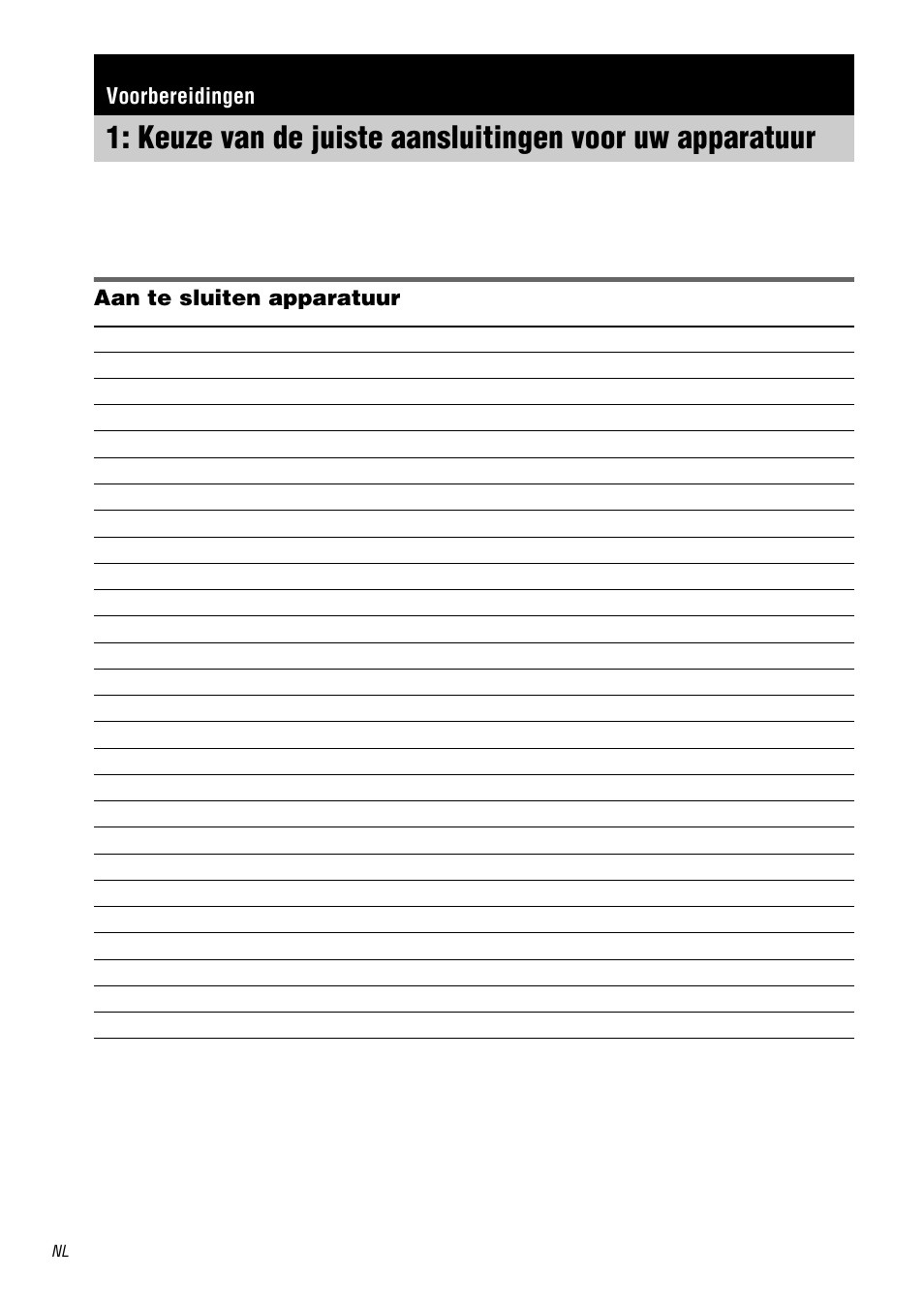 Voorbereidingen, Keuze van de juiste aansluitingen voor, Uw apparatuur | Aan te sluiten apparatuur | Sony TA-DA9000ES User Manual | Page 66 / 188