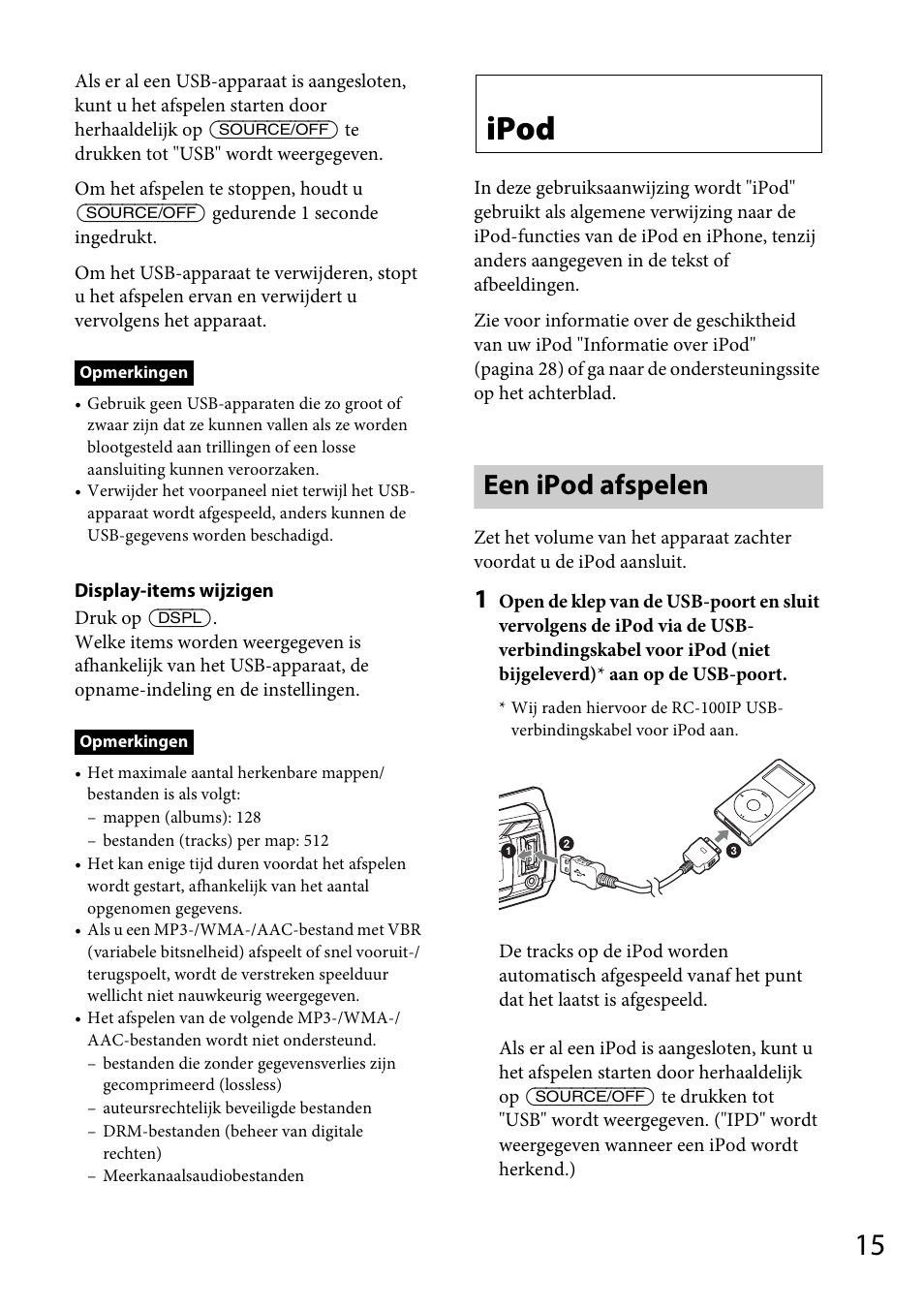 Ipod, Een ipod afspelen | Sony CDX-DAB500U User Manual | Page 147 / 168