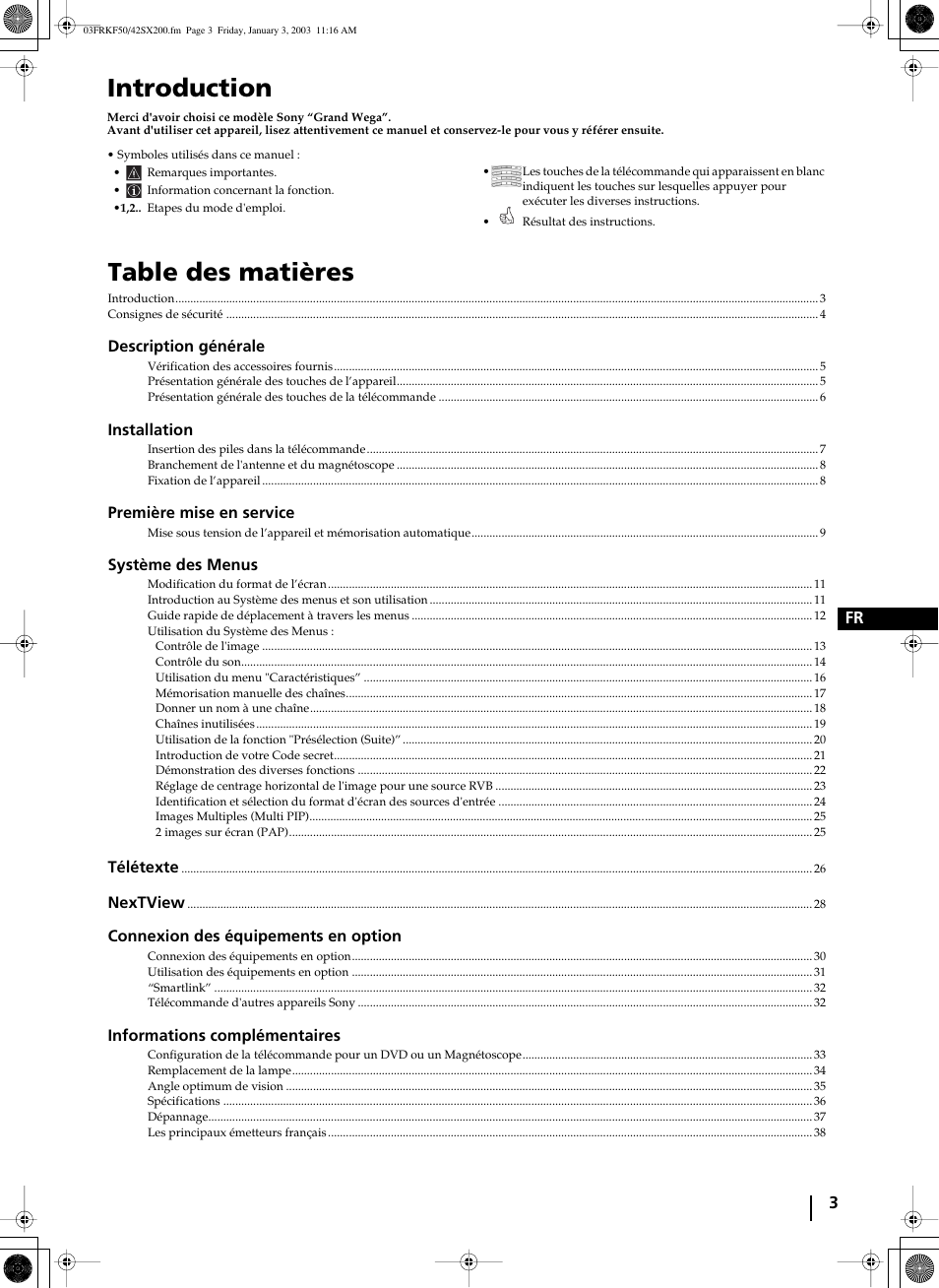 Sony KF-42SX200 User Manual | Page 72 / 251