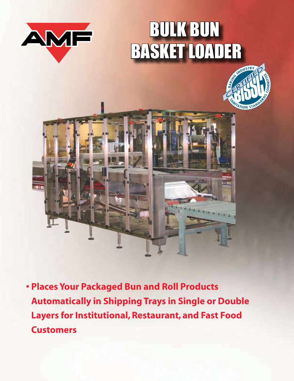 AMF Bulk Bun Basket Loader User Manual | 2 pages