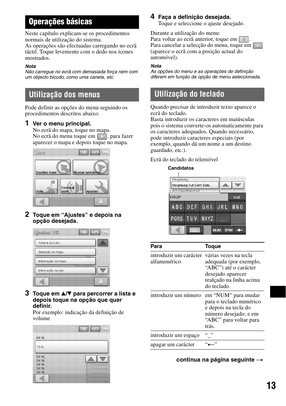 Operações básicas, Utilização dos menus, Utilização do teclado | Utilização dos menus utilização do teclado | Sony NV-U50 User Manual | Page 159 / 216