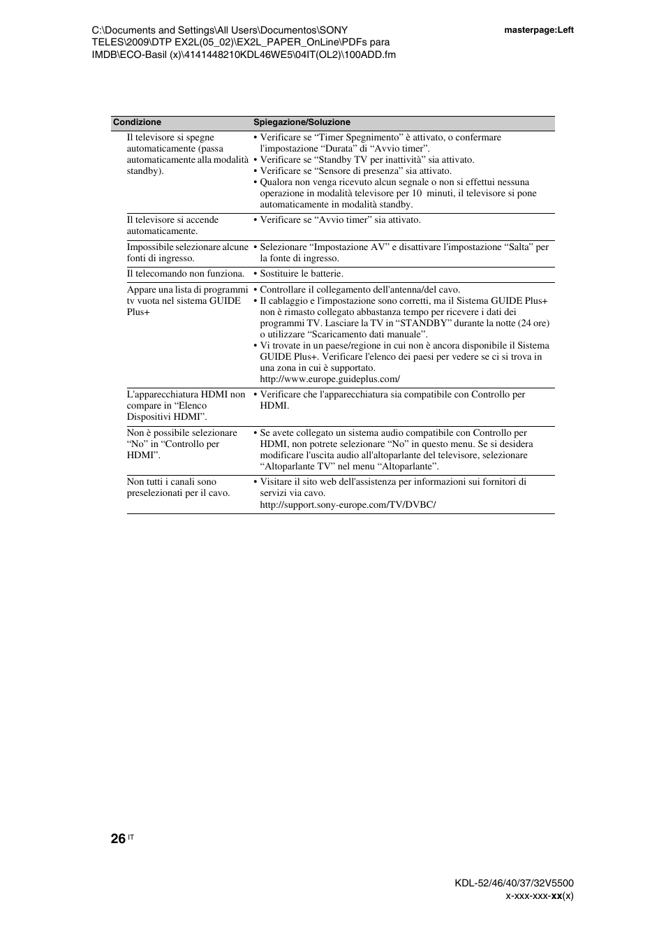 Sony KDL-40WE5 User Manual | Page 101 / 152
