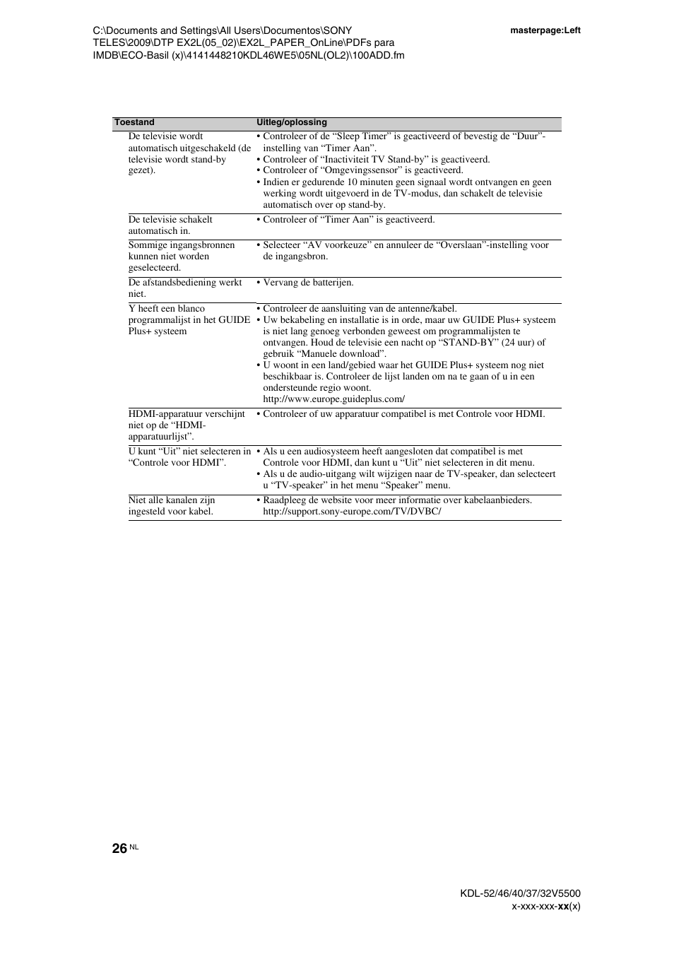 Sony KDL-40WE5 User Manual | Page 127 / 152