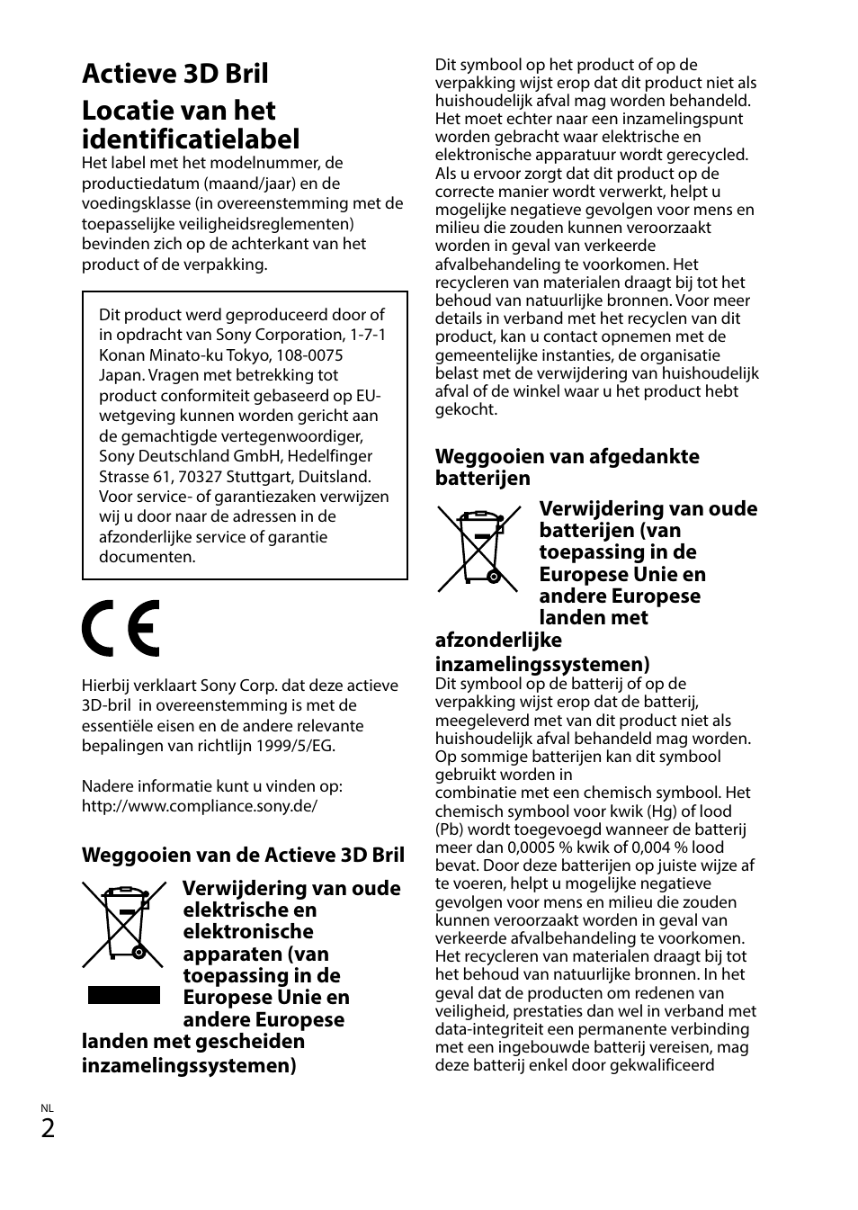 Actieve 3d bril locatie van het identificatielabel | Sony TDG-BT400A User Manual | Page 26 / 128