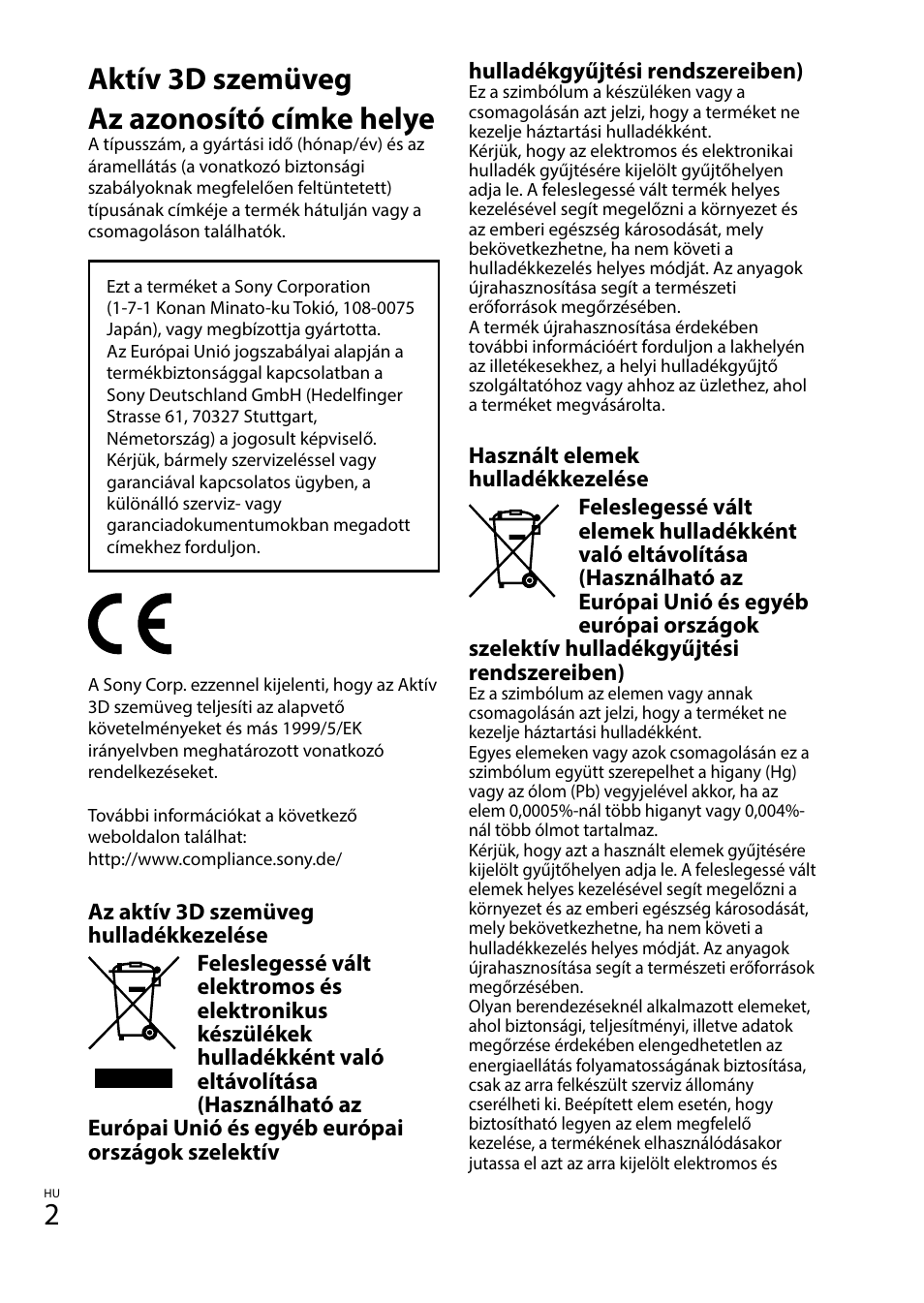 Aktív 3d szemüveg az azonosító címke helye | Sony TDG-BT400A User Manual | Page 86 / 128