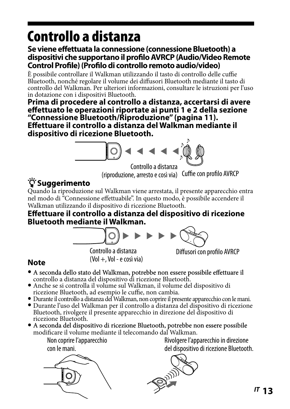 Controllo a distanza | Sony WLA-NWB1 User Manual | Page 85 / 91