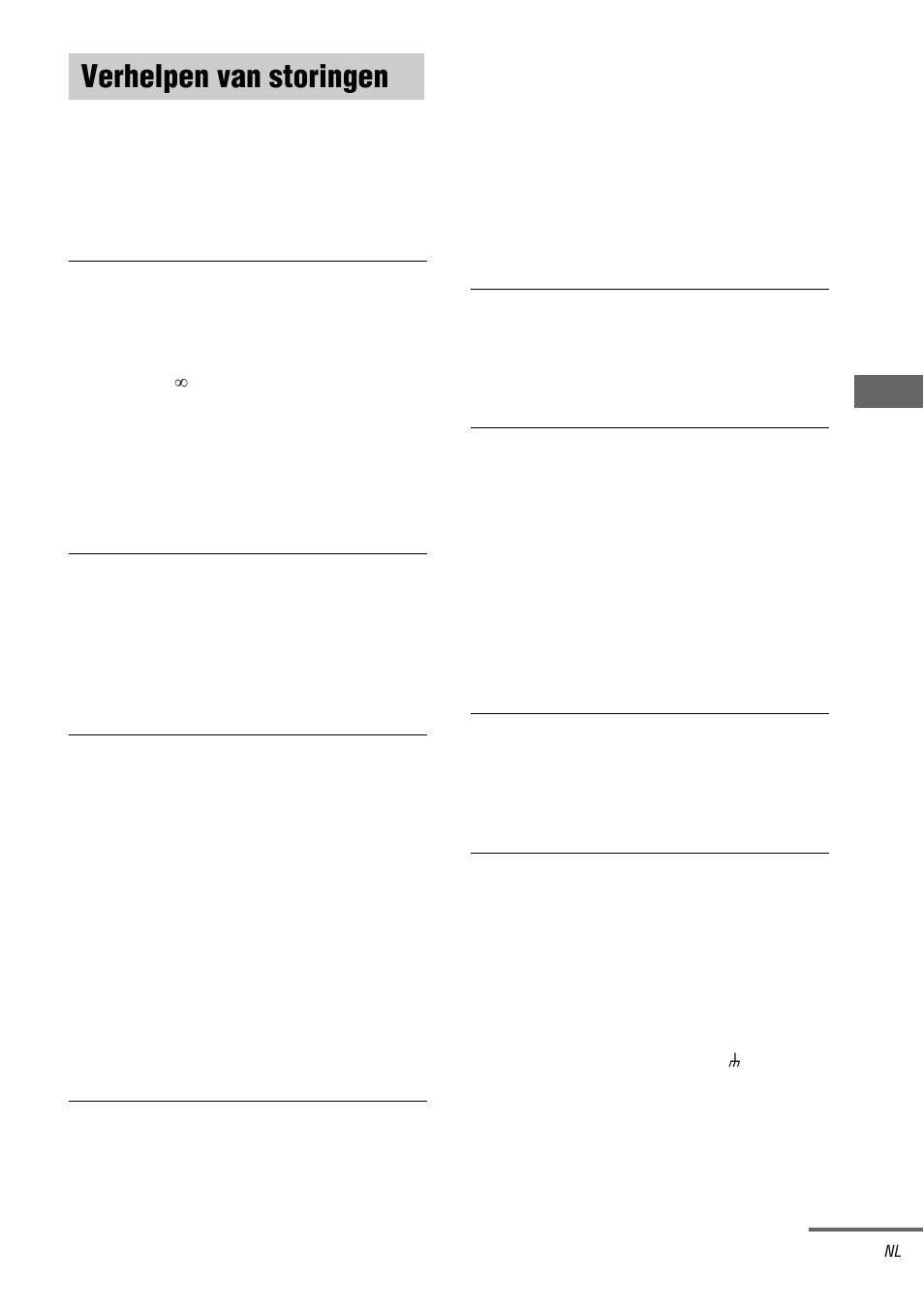 Verhelpen van storingen | Sony STR-DA1000ES User Manual | Page 111 / 180