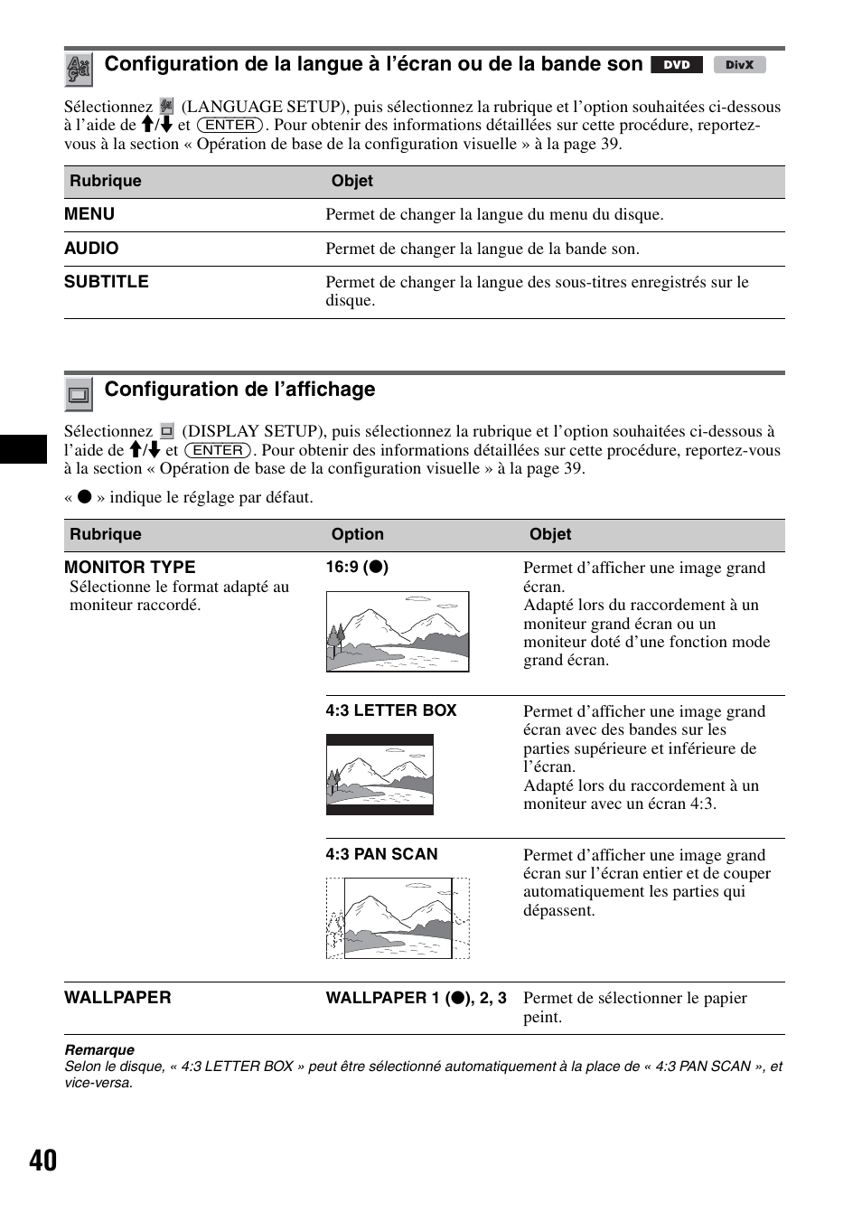 Configuration de l’affichage, Ue du me, Paramètr | Sony MEX-DV1000 User Manual | Page 158 / 300