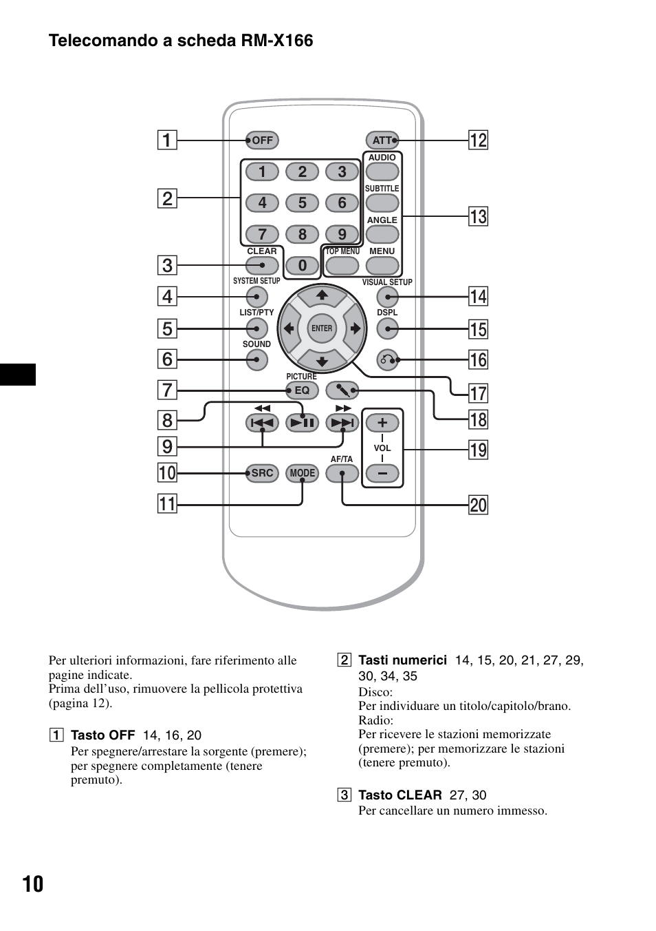 Telecomando a scheda rm-x166 | Sony MEX-DV1000 User Manual | Page 188 / 300