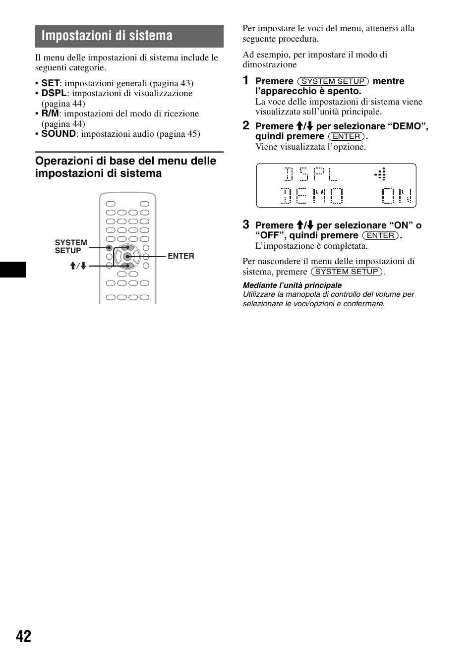 Impostazioni di sistema | Sony MEX-DV1000 User Manual | Page 220 / 300