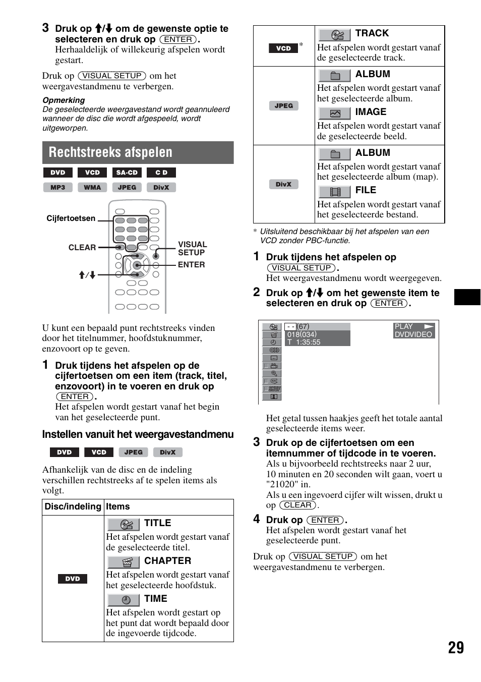 Rechtstreeks afspelen, Ck 29, File 29 | Sony MEX-DV1000 User Manual | Page 267 / 300