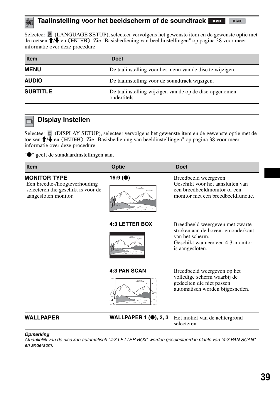 Display instellen, De taal voor, Passen van | Sony MEX-DV1000 User Manual | Page 277 / 300