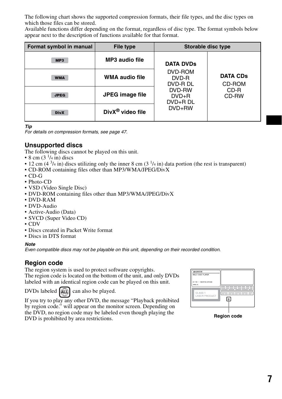 Sony MEX-DV1000 User Manual | Page 7 / 300