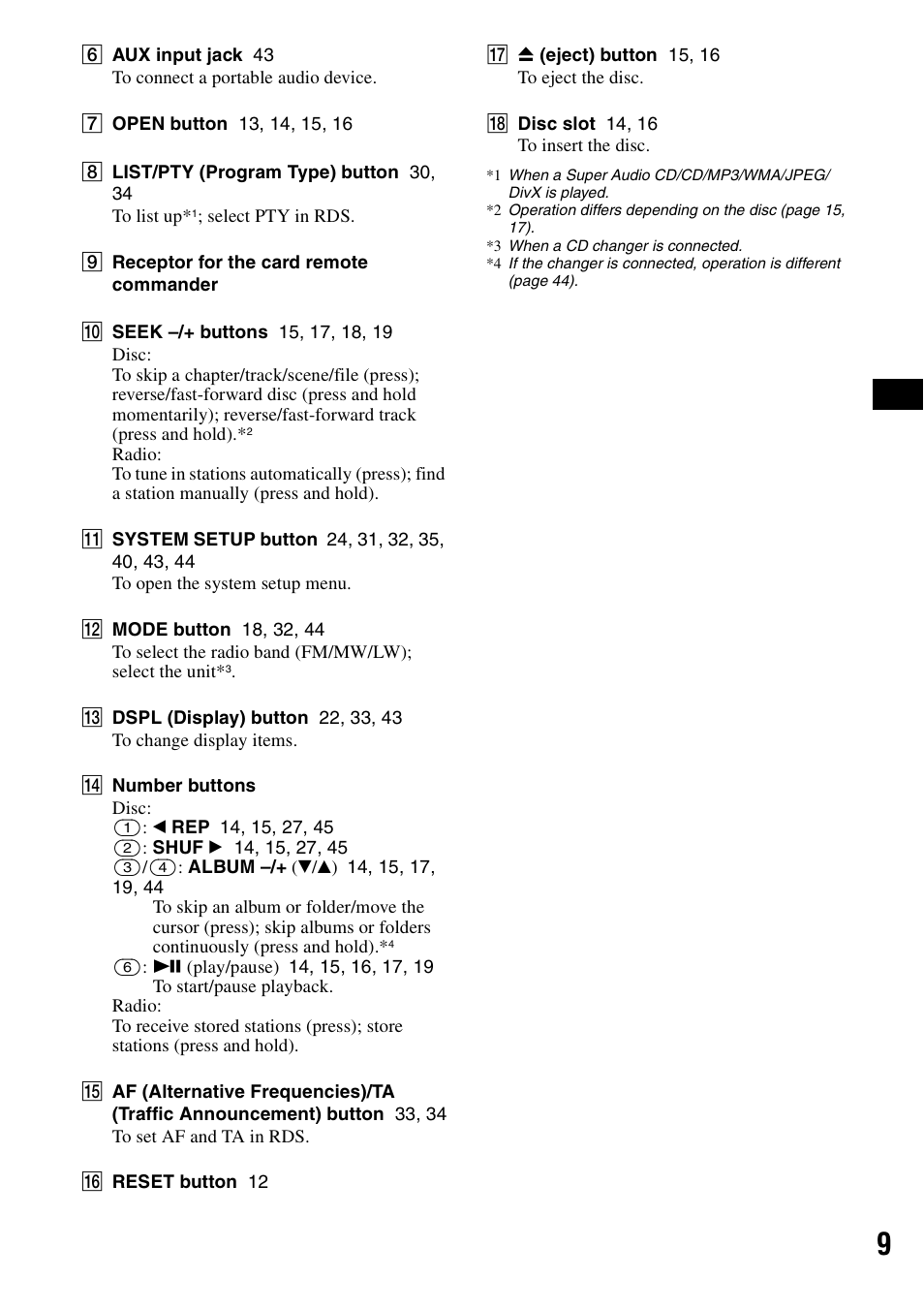 Sony MEX-DV1000 User Manual | Page 9 / 300