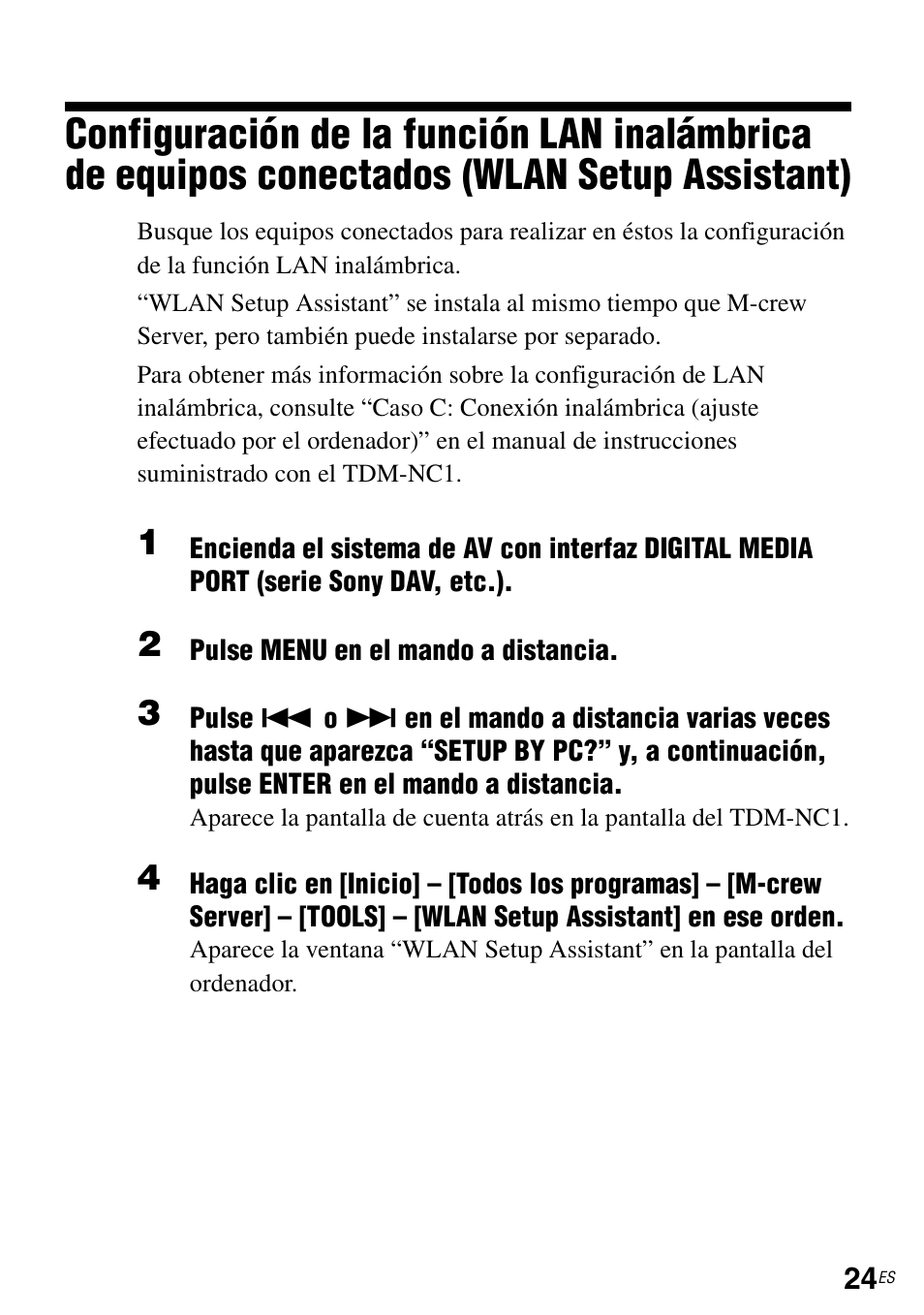 Wlan setup assistant) | Sony TDM-NC1 User Manual | Page 111 / 483