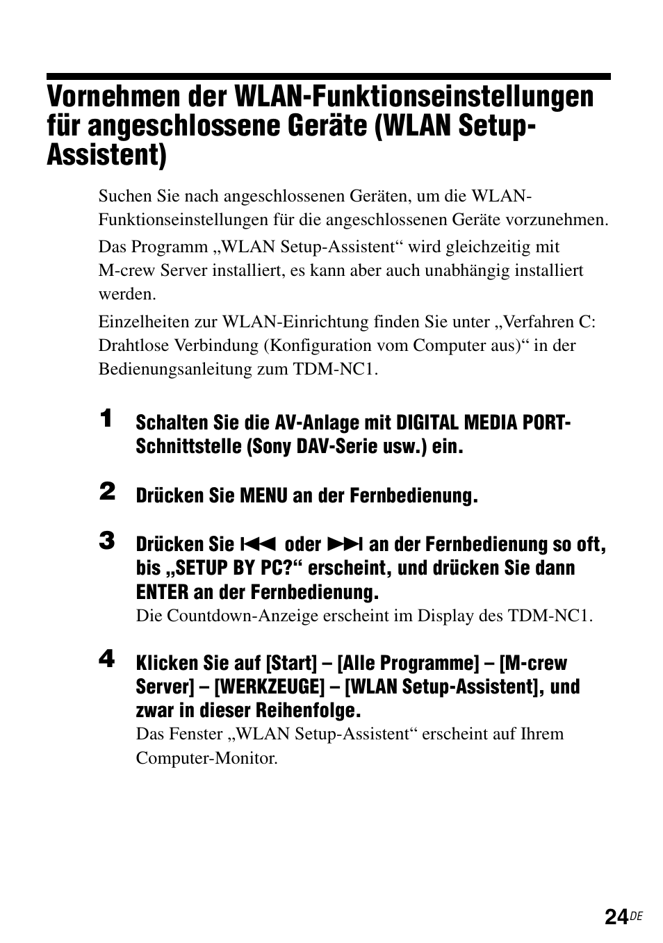 Geräte (wlan setup-assistent) | Sony TDM-NC1 User Manual | Page 155 / 483