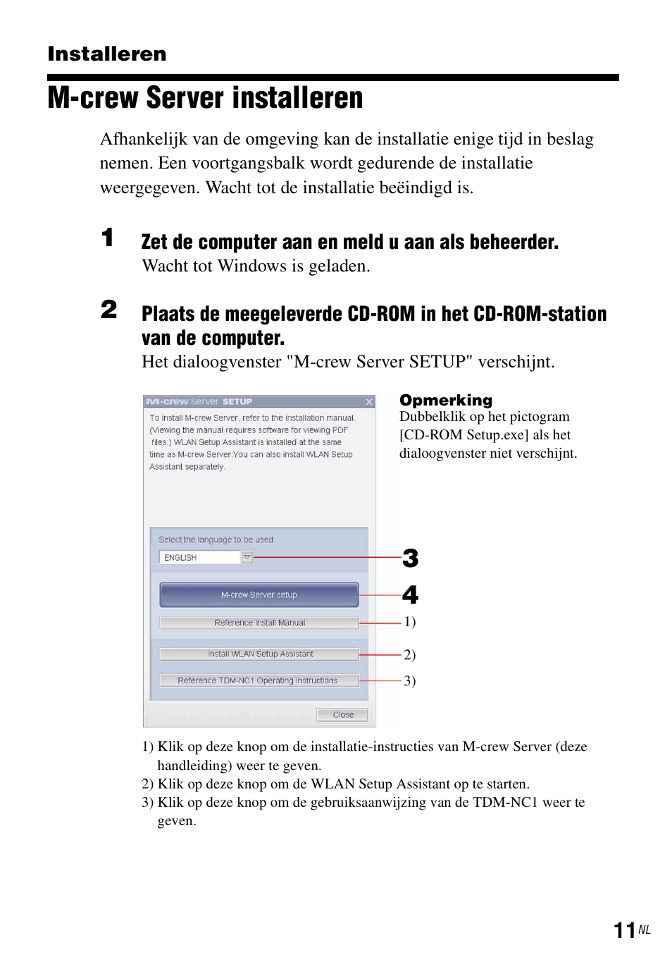 Installeren, M-crew server installeren | Sony TDM-NC1 User Manual | Page 188 / 483