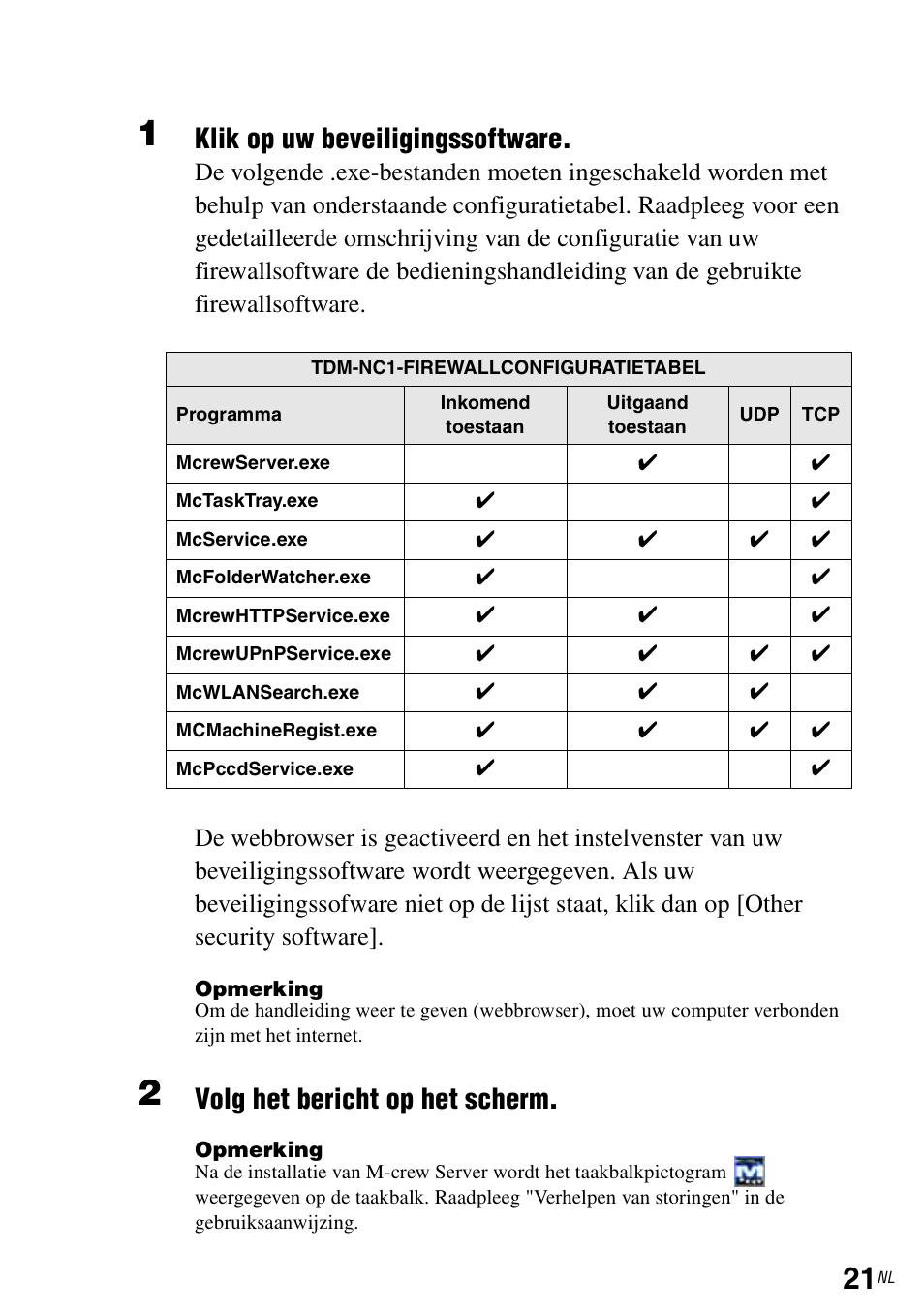 Klik op uw beveiligingssoftware, Volg het bericht op het scherm | Sony TDM-NC1 User Manual | Page 198 / 483