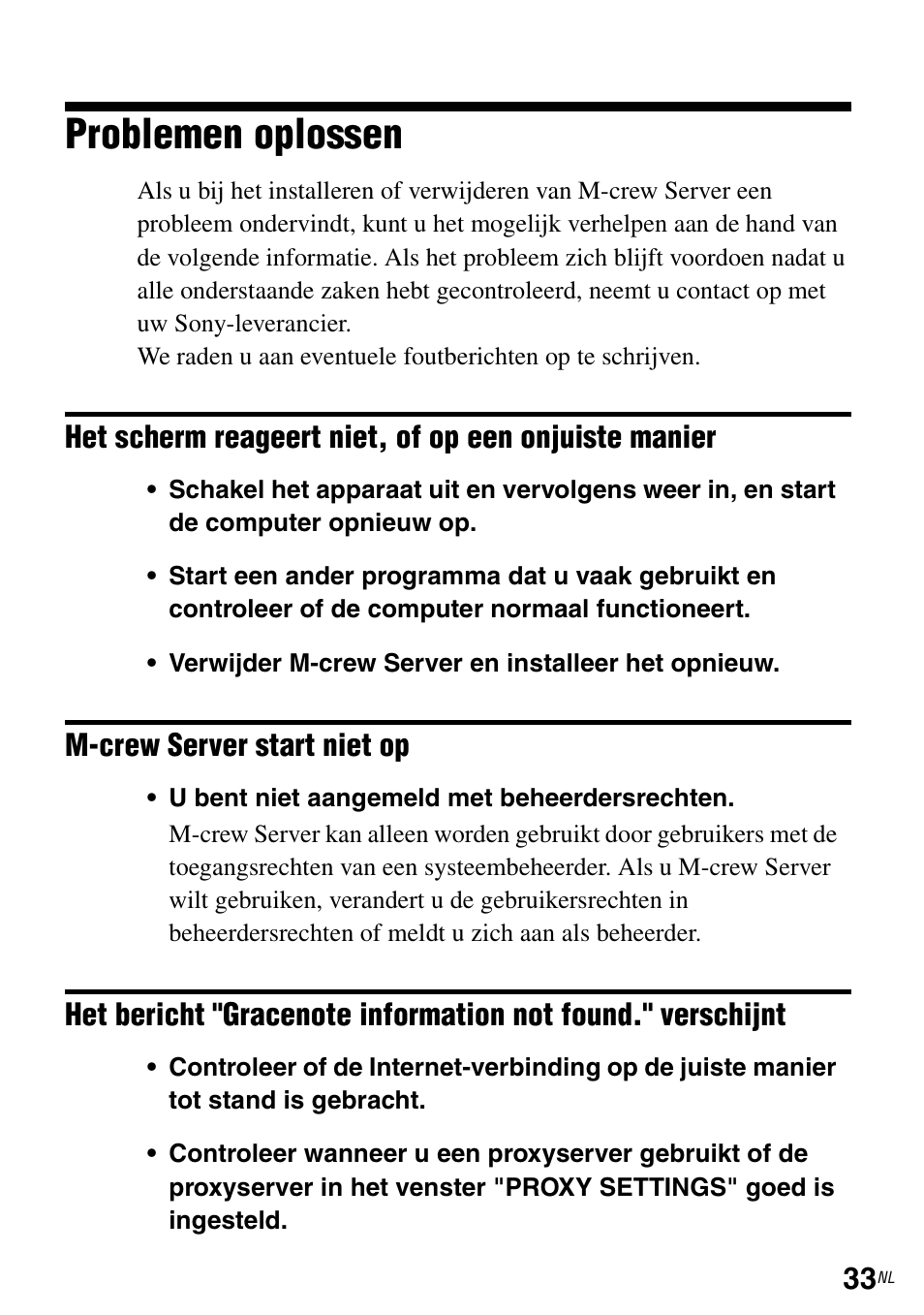 Problemen oplossen | Sony TDM-NC1 User Manual | Page 210 / 483