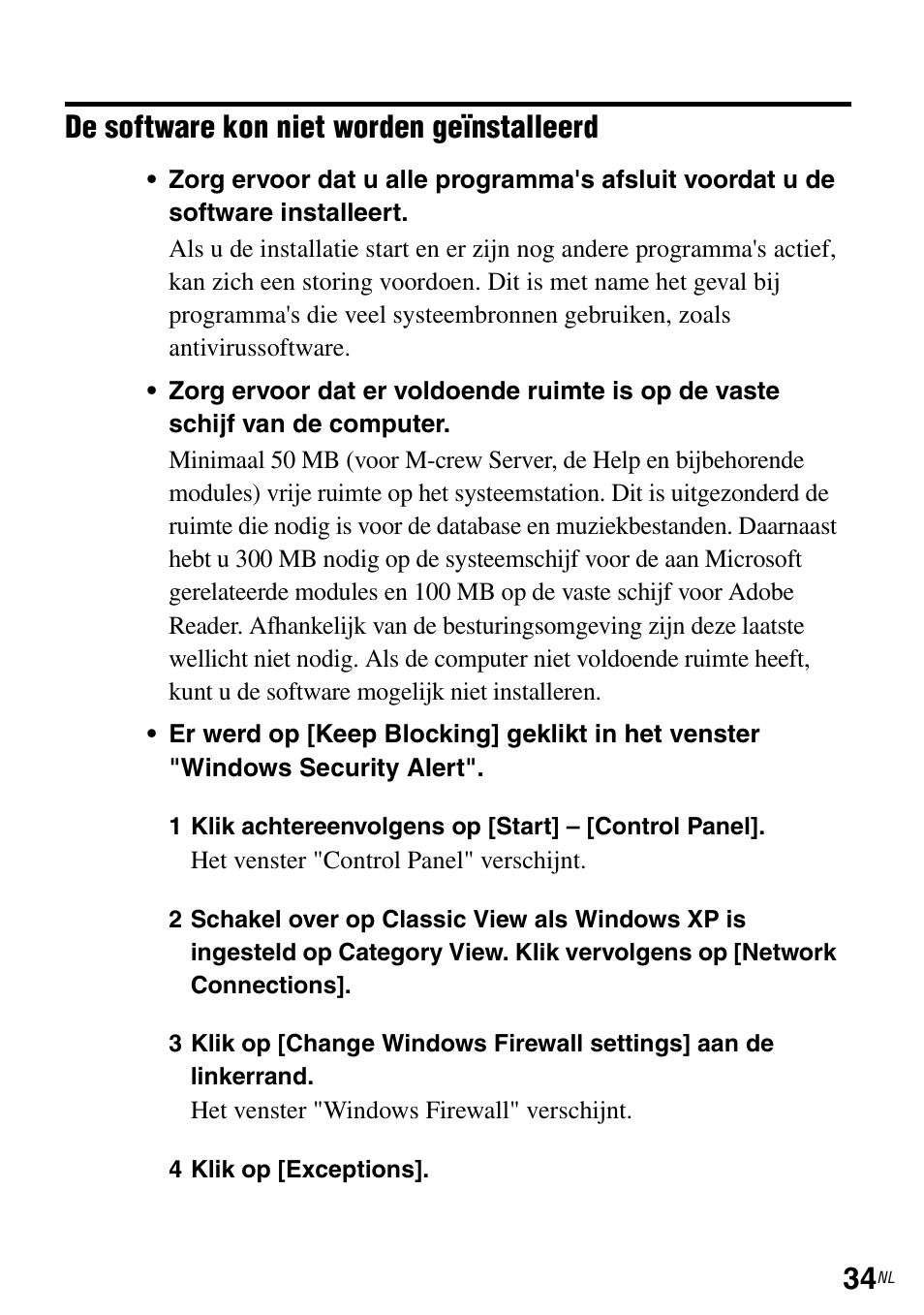 De software kon niet worden geïnstalleerd | Sony TDM-NC1 User Manual | Page 211 / 483