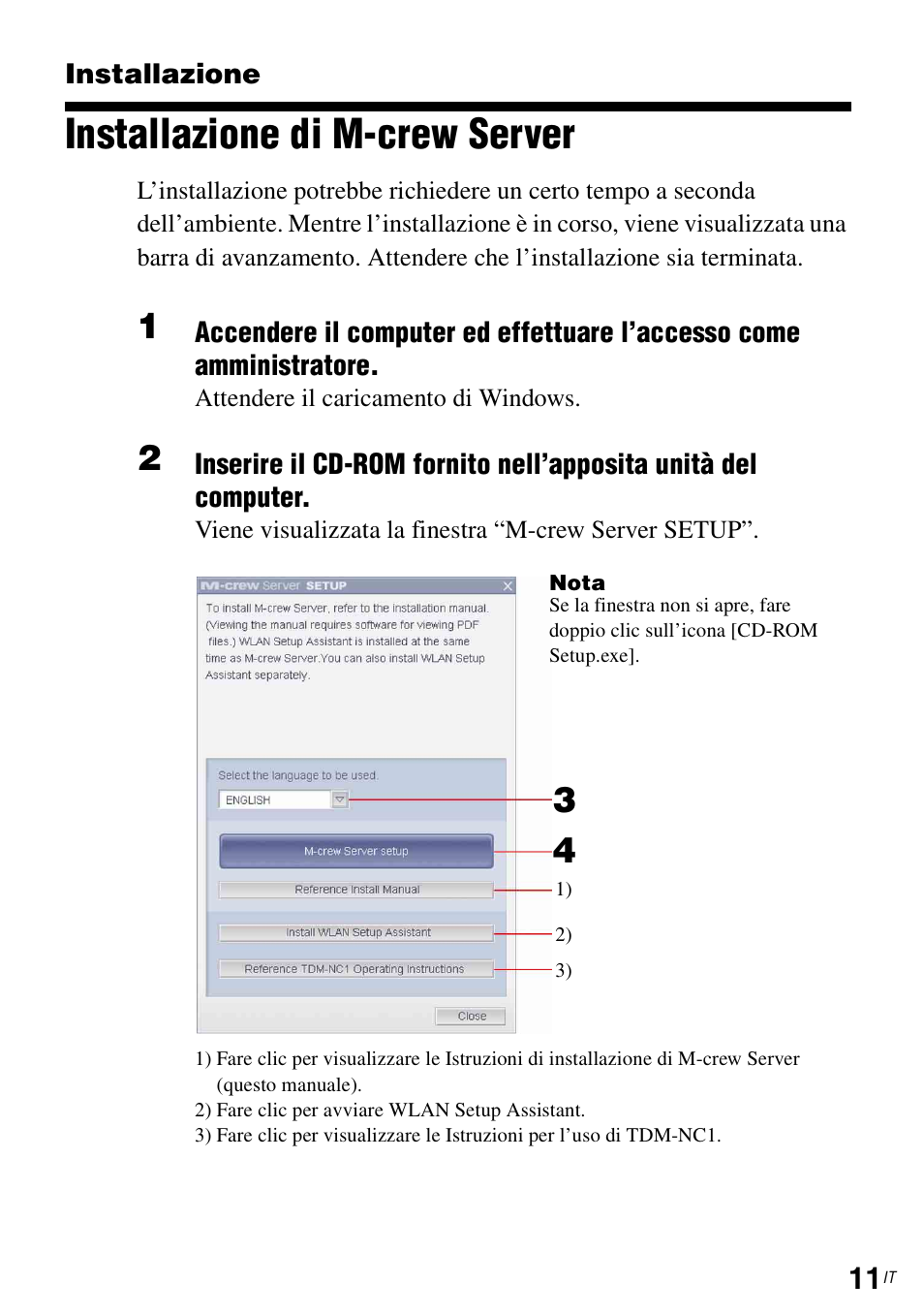 Installazione, Installazione di m-crew server | Sony TDM-NC1 User Manual | Page 231 / 483