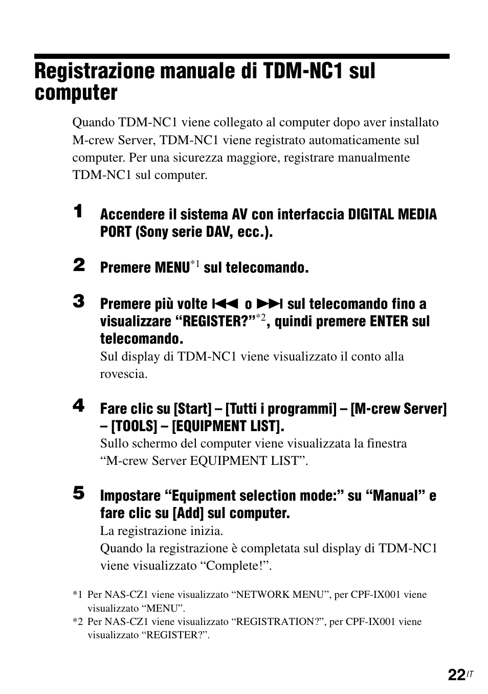 Registrazione manuale di tdm-nc1 sul computer | Sony TDM-NC1 User Manual | Page 242 / 483
