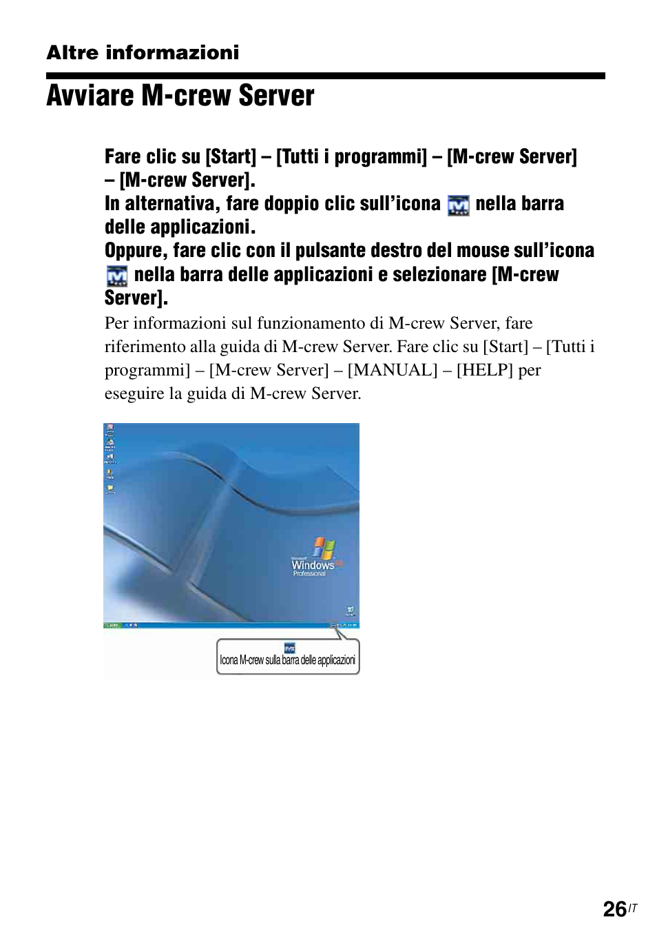 Altre informazioni, Avviare m-crew server | Sony TDM-NC1 User Manual | Page 246 / 483