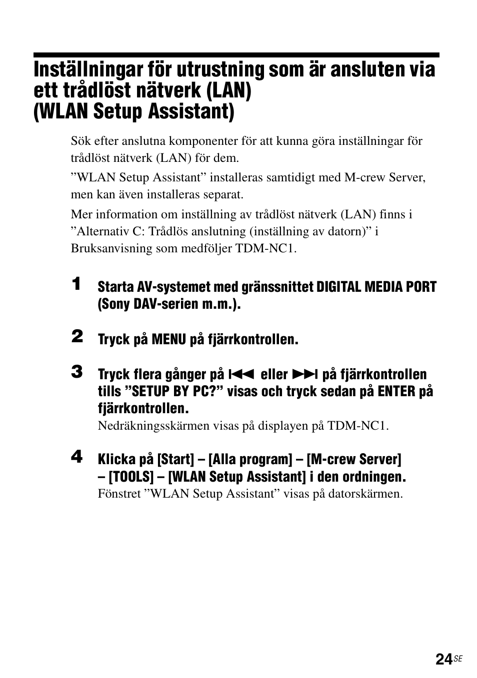 Wlan setup assistant) | Sony TDM-NC1 User Manual | Page 287 / 483