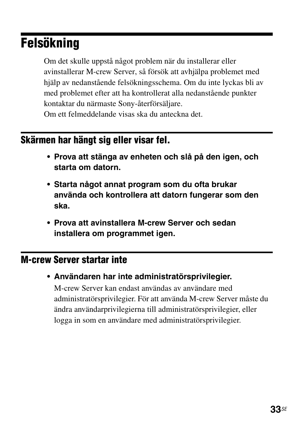 Felsökning | Sony TDM-NC1 User Manual | Page 296 / 483
